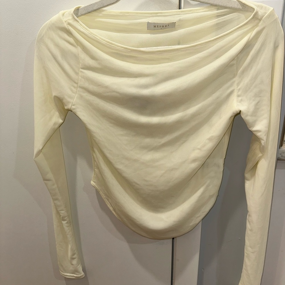 Cream Long Sleeve Top